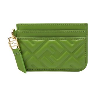 Fendi Baguette Card Case - female - Fendi - Wallets & Cardholders - Green - ONE SIZE - Accessories