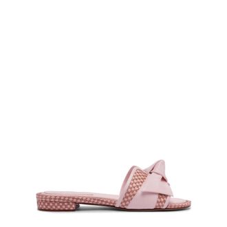 Alexandre Birman Womens Maxi Clarita Padded Raffia Flat Sandal In Frost Pink