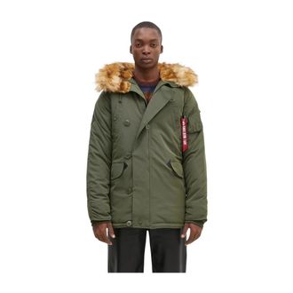 Alpha Industries Explorer Parka - Heren - Parka Jassen - Groen - S - Leer - Jassen