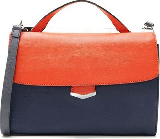 Fendi Fendi Blue Leather Demi Jour Small Tote (Authentic Pre-Loved)