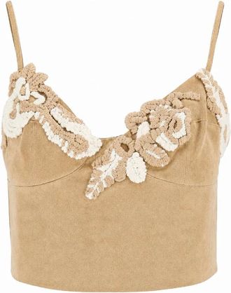 Ermanno Scervino Tops, Dames, Bruin, S, Sleeveless Tops