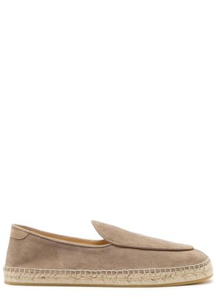 Jimmy Choo London Shenton Suede Espadrille Loafers - Beige - 44 (IT44 / UK10)