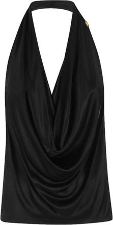 Elisabetta Franchi T-shirts en Polos - Dames - Tops zonder mouwen - Zwart - S - Tops