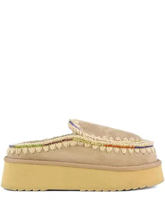 Mou embellished platform mules - Neutrals