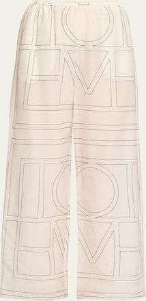 Toteme Monogram Cotton PJ Bottoms