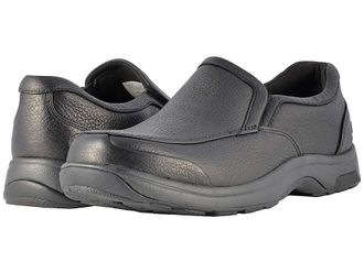 Dunham Battery Park Slip-On Mens Slip on Shoes Black Polished Leather : 10.5 D (M)