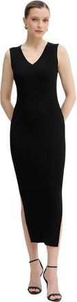 A|X Armani Exchange Bodycon Maxi Jurk - Dames - Kleedjes - Zwart - L - Kleedjes