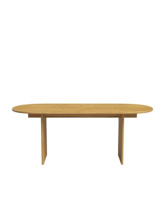 Hannun Mesa de comedor de madera de abeto en color marr&oacute;n claro 160 cm