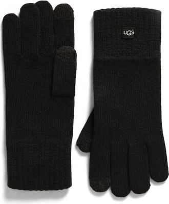 UGG Touchscreen Compatible Knit Gloves in Black at Nordstrom Rack