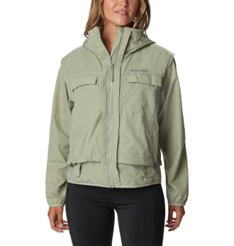 Columbia Womens Spring Canyon Wind Interchange, Safari, M