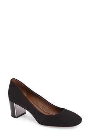 Donald J Pliner Donald J Pliner Corin Block Heel Pump in Black Fabric at Nordstrom, Size 9.5
