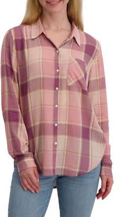 Lucky Brand Plaid Button-Up Shirt in Pink Plaid at Nordstrom Rack, Size X-Large
