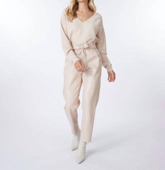 Esqualo Lurex Sweater In Biscuit