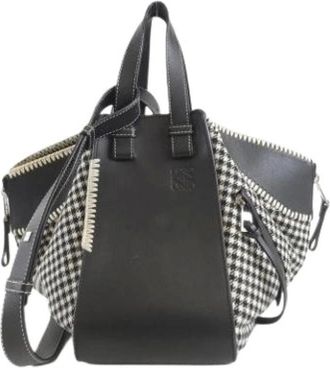 Loewe Pre-owned Handbags, female, Multicolor, Size: ONE SIZE Pre-owned Wool and Calfskin Shoulder Bag