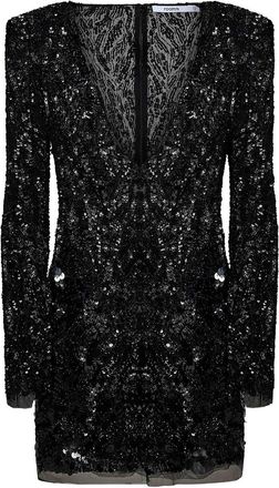 Room76 Black Semi-Transparent Tulle Minidress