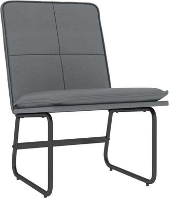 vidaXL Sill&oacute;n De Cuero Sint&eacute;tico Gris 54x75x76 Cm Vidaxl