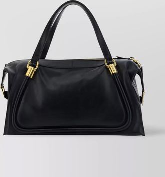 Chloé paraty leather shoulder bag with gold hardware