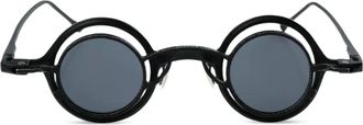 Rigards x Ziggy Chen round-frame tinted sunglasses - unisex - Titanium - One Size - Black