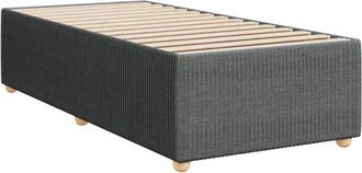 vidaXL Estructura De Cama Sin Colch&oacute;n Tela Gris Oscuro 90x200 Cm Vidaxl