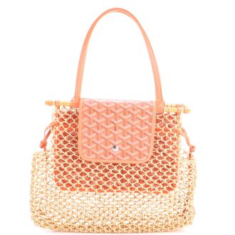 Goyard Aligre Bag Raffia Net with Coated Canvas