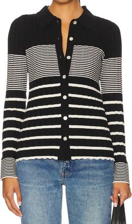 Rails Aurelia Sweater In Black & Ivory Stripe