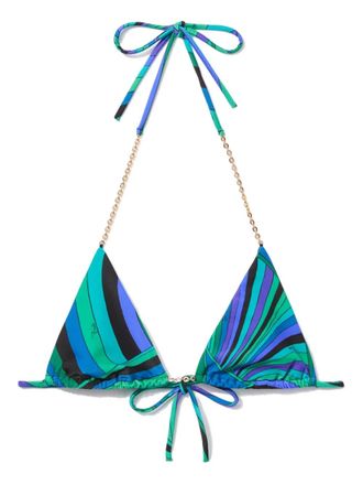 Pucci Triangel bikinitop - Blauw