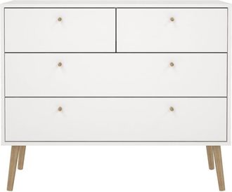 Calicosy C&oacute;moda de 4 cajones con patas de madera L98,7 cm