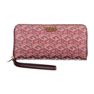 Guess Laurel Large Zip-Around Wallet - Dames - Mini tas - Rood - ONE Size - Leer - Tassen