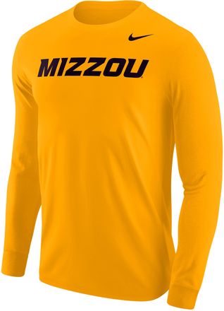Nike Missouri Tigers Nike Mens Football Long-Sleeve T-Shirt in Yellow | M12333P397MISR-GLD