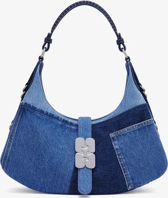 Ganni Blue Small Kat Bag in Denim
