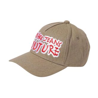 Versace Jeans Couture Hats & Caps, male, Green, ONE SIZE, Safari Print Logo Hat