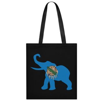 Generic Elephant Oklahoma Flag Womens Tote Casual Shopping Bag Lightweight Shoulder Bags Hobos Handbag for Work Travel Daily 35x40cm