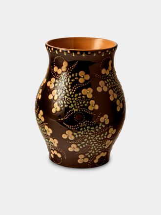 Poterie d'&Eacute;vires Flowers Hand-Painted Ceramic Vase (8in/20cm)