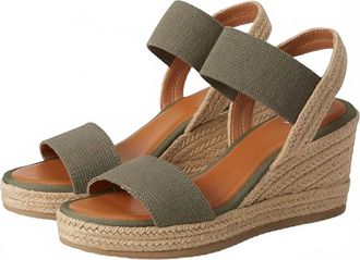 Mia Womens Brittni Wedge Sandal In Khaki