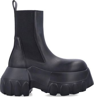Rick Owens Mega Tractor Leren Laarzen - Dames - Chelseaboots - Zwart - 40 EU - Leer - Schoenen