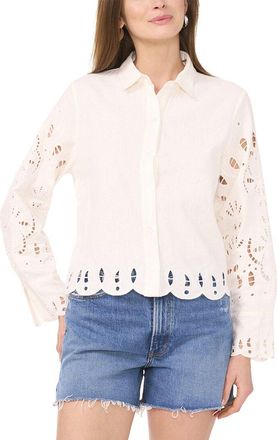 Vince Camuto Button-Down Linen-Blend Shirt
