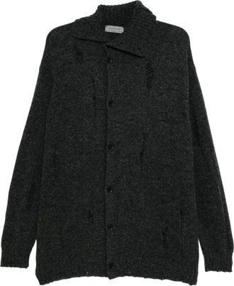 Yohji Yamamoto Crashed wollen vest - Grijs