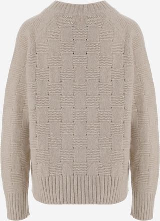 Allude Womens Cashmere And Silk Sweater Beige
