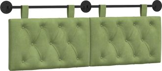 vidaXL Cabecero Colgante Verde Claro Terciopelo Vidaxl