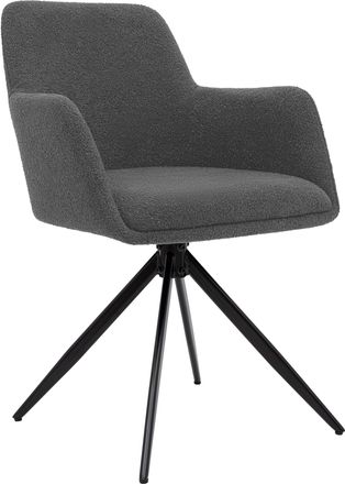 Clp Silla De Comedor Olema De Tejido De Peluche Gris