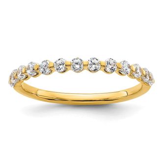 Diamond2Deal 14k Gold Lab Grown Diamond Wedding Band Ring 1/2Ct Clarity- VS Color- D-E