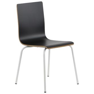OEM Silla De Madera Contrachapada Negra Con Estructura Blanca. Modelo Werdi B