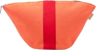 Herm&egrave;s Pre-owned Bucket Bags, female, Orange, Size: ONE SIZE Pre-owned Canvas Pouch