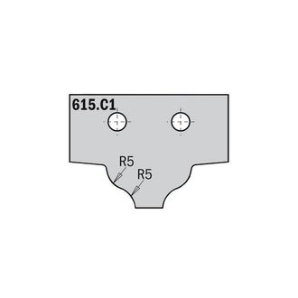CMT 615.c1 Cuchilla Hw 35x25x2 (perfil C1)