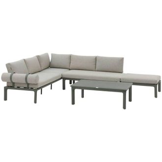 Hesperide Conjunto De Muebles De Jard&iacute;n Dilors - Laurel Verde 6 Plazas De Aluminio Y Poli&eacute;ster - Hesp&eacute;ride