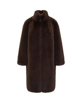 Liu Jo Straight-Cut Long Synthetic Fur Liu Jo Coat