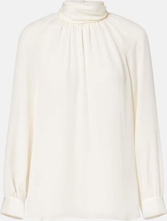 Nili Lotan Blusa Axelle in georgette di seta