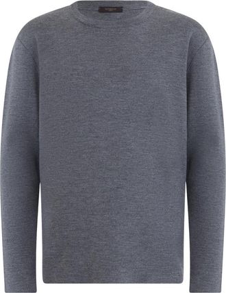 Slowear Crewneck Sweater - Heren - Ronde hals truien - Grijs - XL - Wol - Truien & Vesten