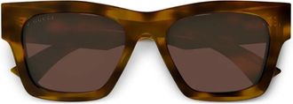 Gucci Occhiali da sole squadrati - Marrone