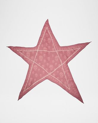 Alexander McQueen Star Skull-Print Silk Scarf